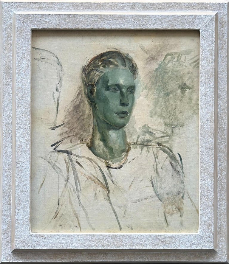 Oliver Messel - Portrait of a Young Man, oil on canvas, 20th century - Darnley Fine Art