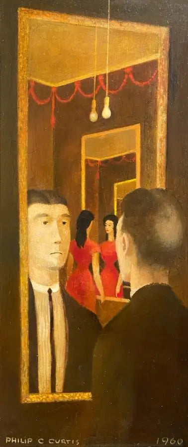 Philip Campbell Curtis - Reflections, oil on board, 20th century - Darnley Fine Art
