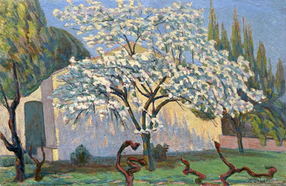 Robert Deborne - Le Cerisier (The Cherry Tree), oil on canvas, 19th century - Darnley Fine Art
