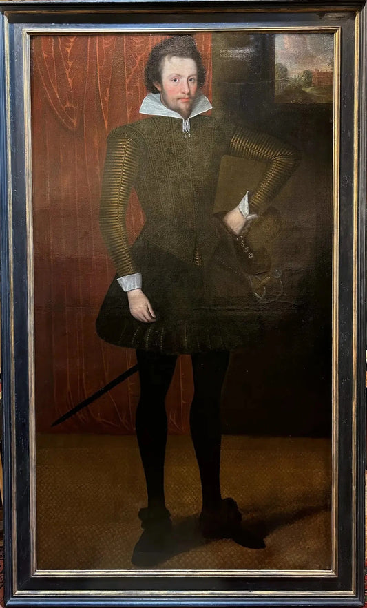 Studio of Marcus Gheeraerts the Younger - Portrait of Sir Rowland Cotton, oil on canvas, 17th century - Darnley Fine Art