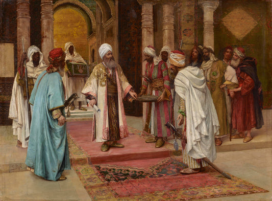 The Honoured Guest - Clemente Pujol de Guastavino, oil on panel, 19th century - Darnley Fine Art