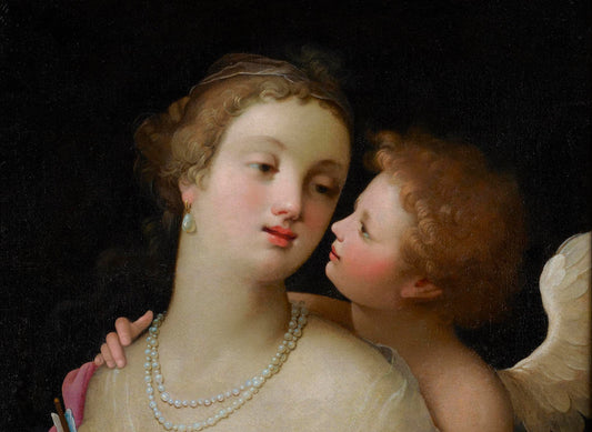 Follower of Cornelis van Haarlem - Venus and Cupid, oil on canvas, 17th century - Darnley Fine Art 