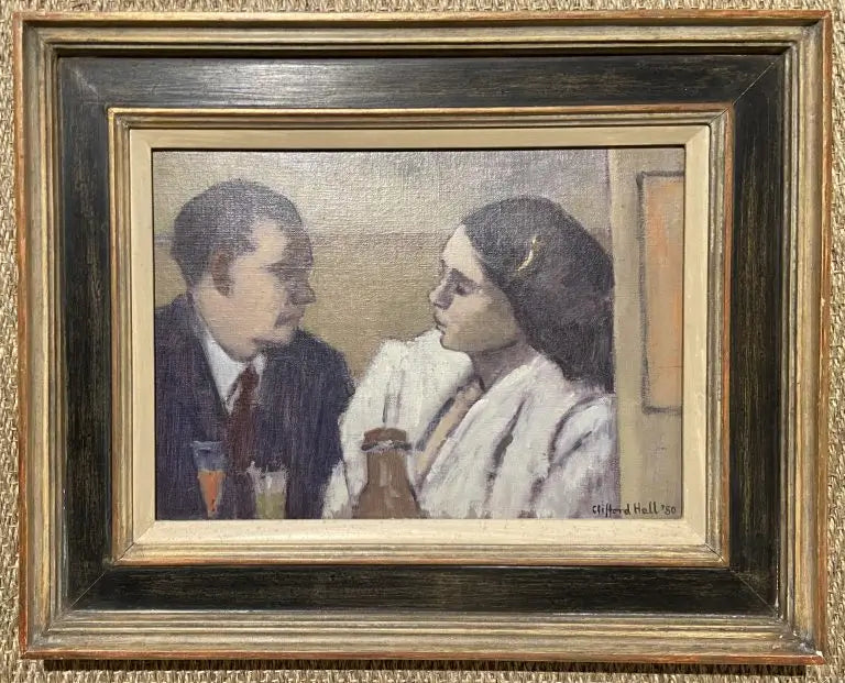 Clifford Hall - A Cafe in Madrid, oil on board, 20th century - Darnley Fine Art