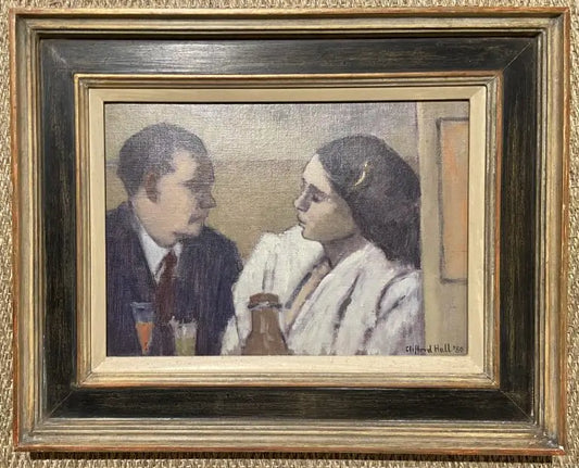 Clifford Hall - A Cafe in Madrid, oil on board, 20th century - Darnley Fine Art