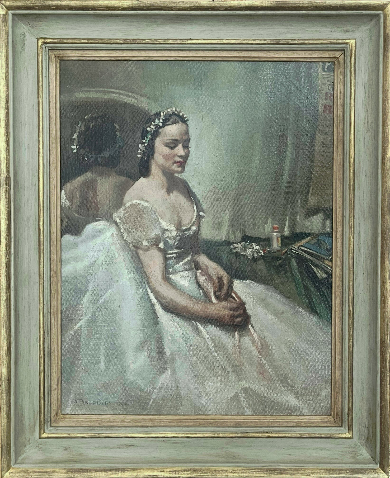 Arthur Royce Bradbury - A Moment's Pause, oil on canvas, 20th century - Darnley Fine Art