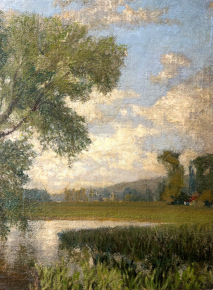 Leslie Ernest Parkinson - A Willow Tree, oil on board, 20th century - Darnley Fine Art
