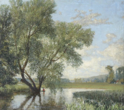 Leslie Ernest Parkinson - A Willow Tree, oil on board, 20th century - Darnley Fine Art