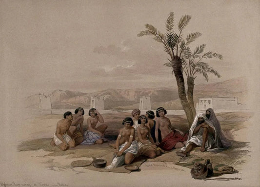 David Roberts - Abyssinian slaves at Korti, lithograph, 19th century - Darnley Fine Art