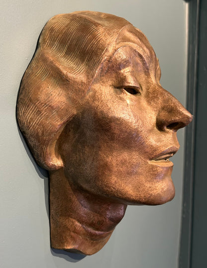 Adrian Paul Allinson - Portrait of a Lady, patinated bronze, early 20th century - Darnley Fine Art