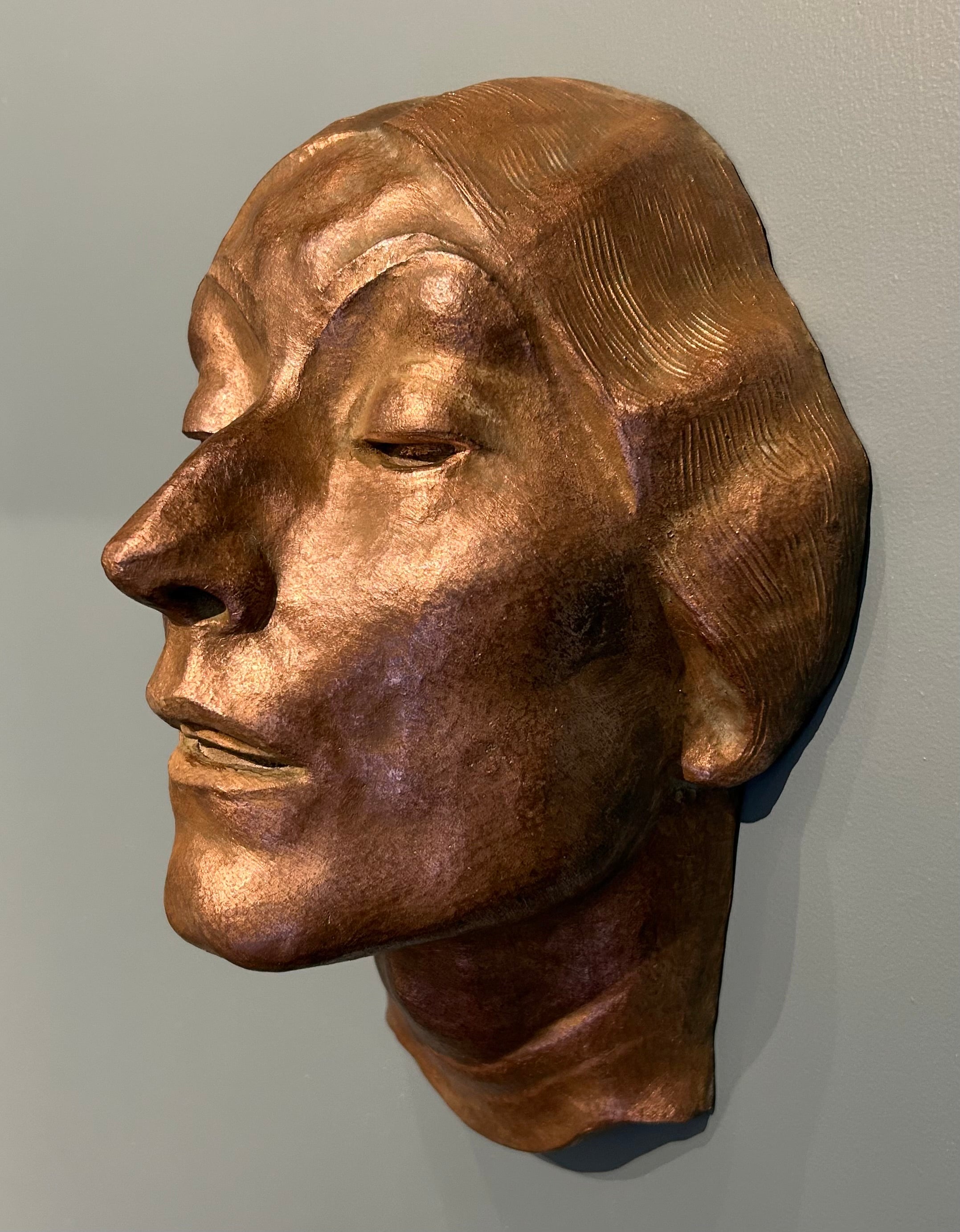 Adrian Paul Allinson - Portrait of a Lady, patinated bronze, early 20th century - Darnley Fine Art