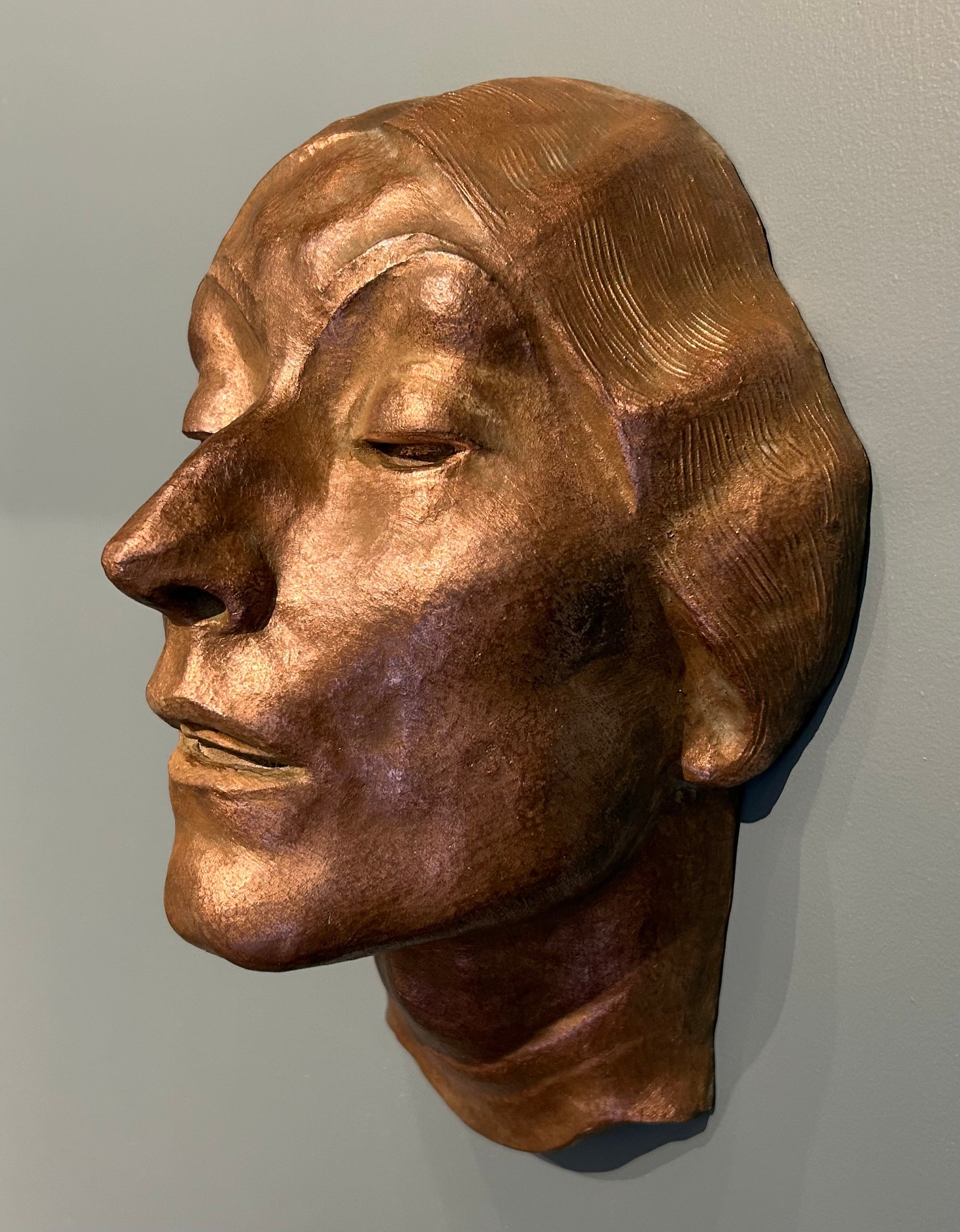 Adrian Paul Allinson - Portrait of a Lady, patinated bronze, early 20th century - Darnley Fine Art