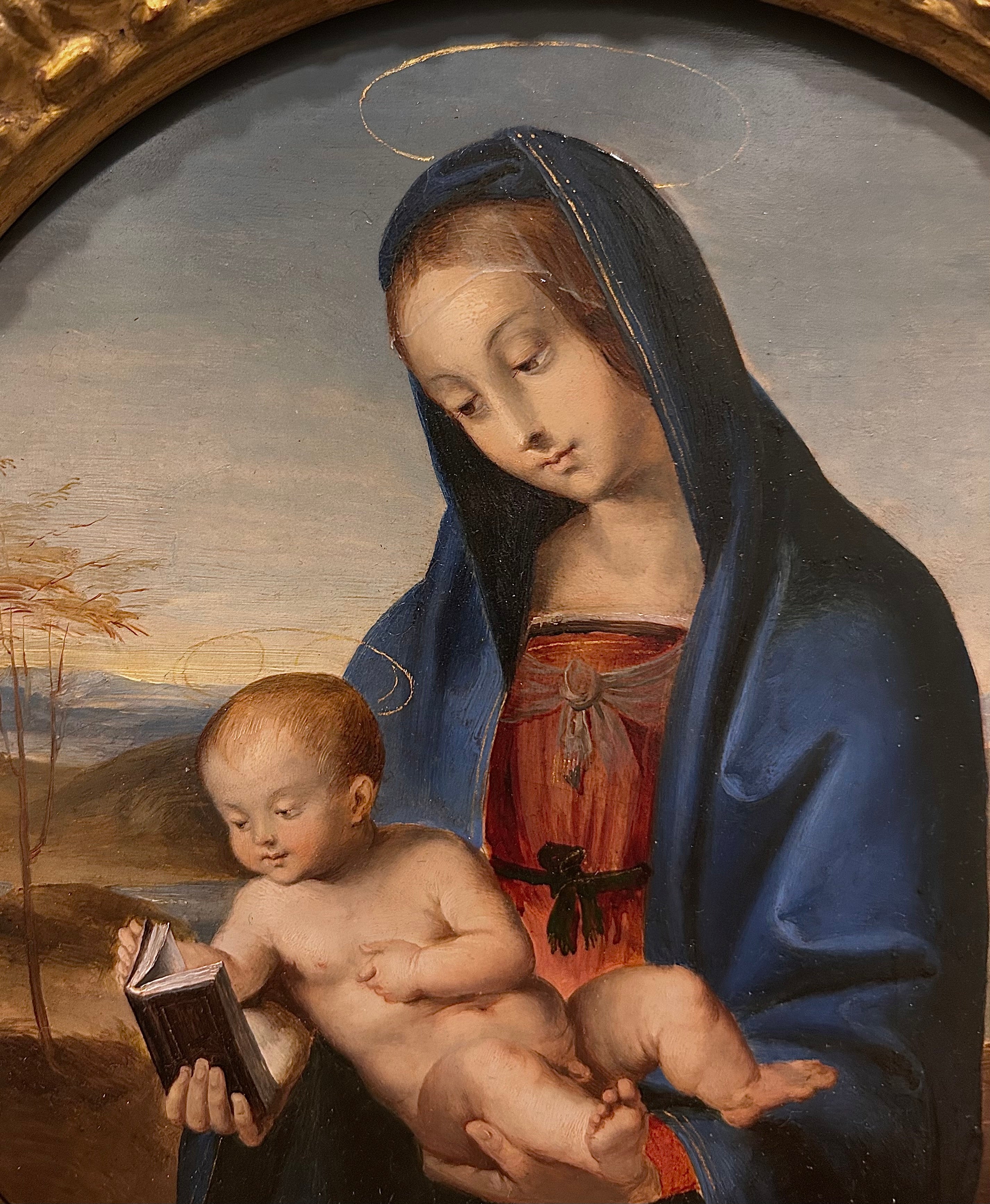 After Raphael - Conestabile Madonna, oil on poplar panel, 16th century - Darnley Fine Art