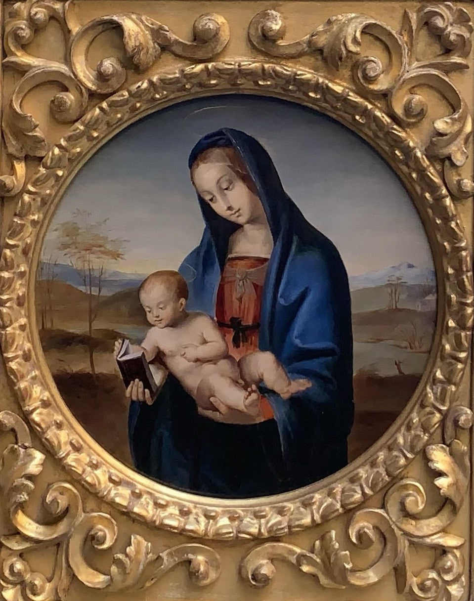 After Raphael - Conestabile Madonna, oil on poplar panel, 16th century - Darnley Fine Art