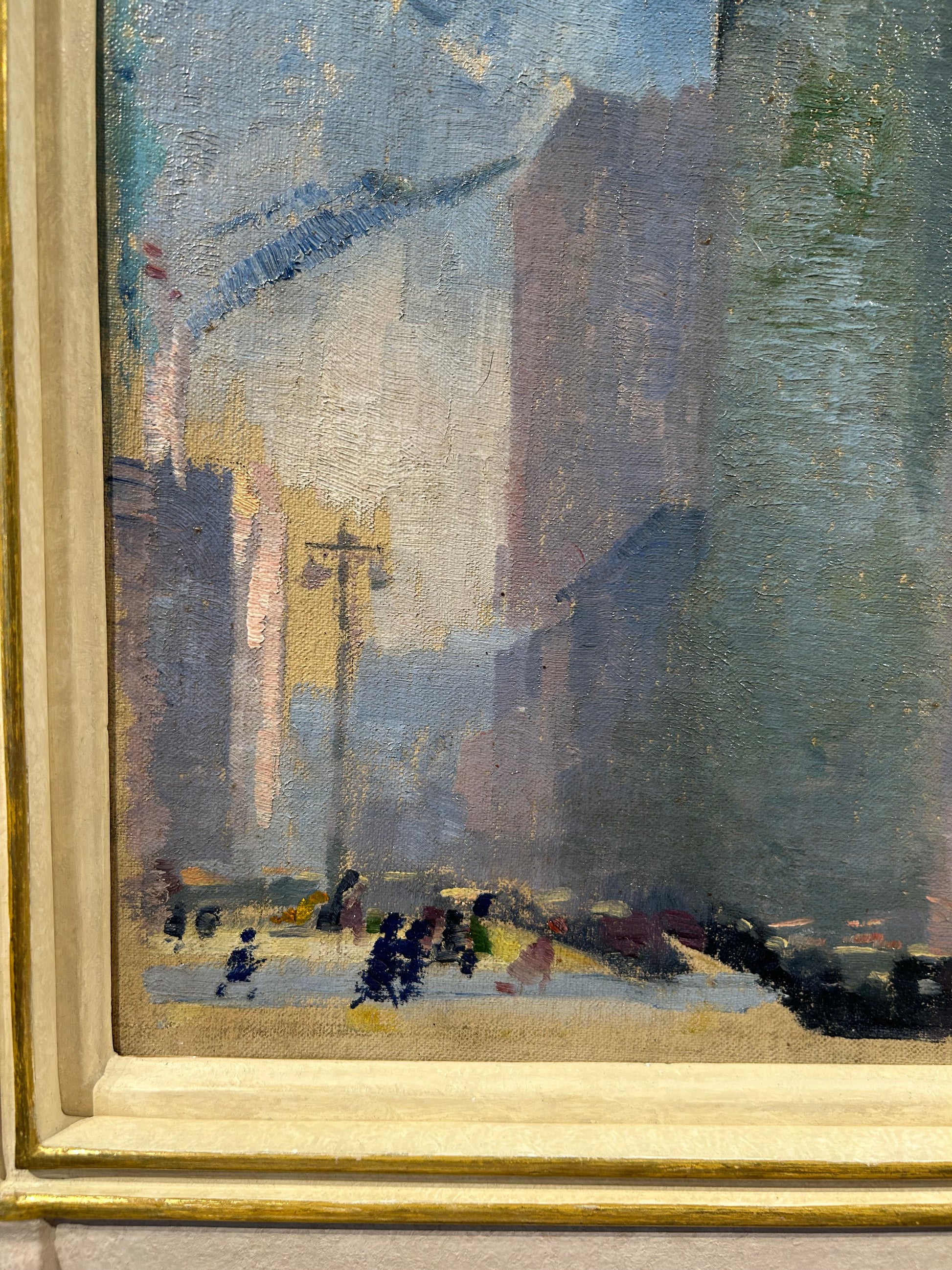 Alfred Wolmark - Sketch of the Flatiron Building, oil on canvas board, 20th century - Darnley Fine Art