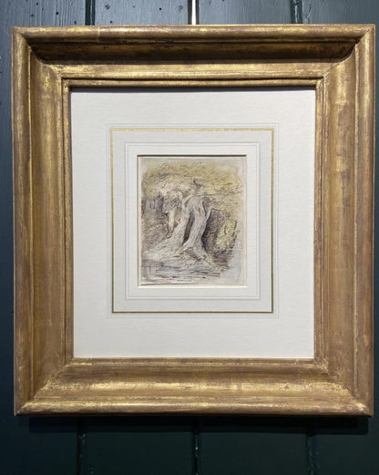 Samuel Palmer - Ancient Oak Trees in Lullingstone Park, watercolour, pen and ink on paper, 19th century - Darnley Fine Art