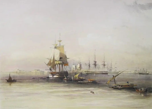 David Roberts - Approach to Alexandria, lithograph, 19th century - Darnley Fine Art