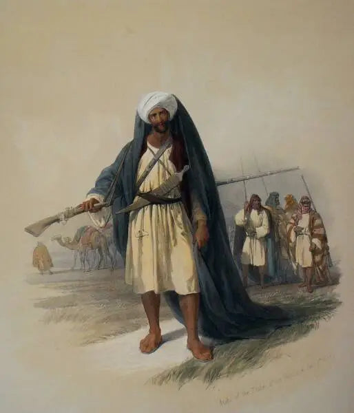 David Roberts - Arabs in the Desert, lithograph, 19th century - Darnley Fine Art