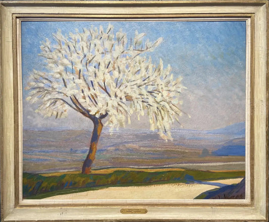 Robert Deborne - Arbre en Fleurs, oil on board, early 20th century - Darnley Fine Art