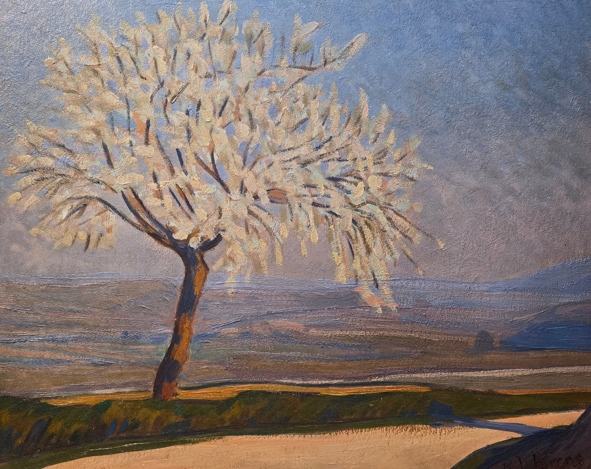  Robert Deborne - Arbre en Fleurs, oil on board, early 20th century - Darnley Fine Art