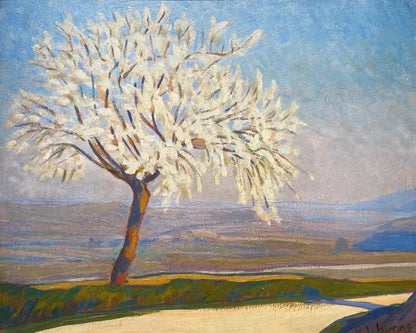  Robert Deborne - Arbre en Fleurs, oil on board, early 20th century - Darnley Fine Art