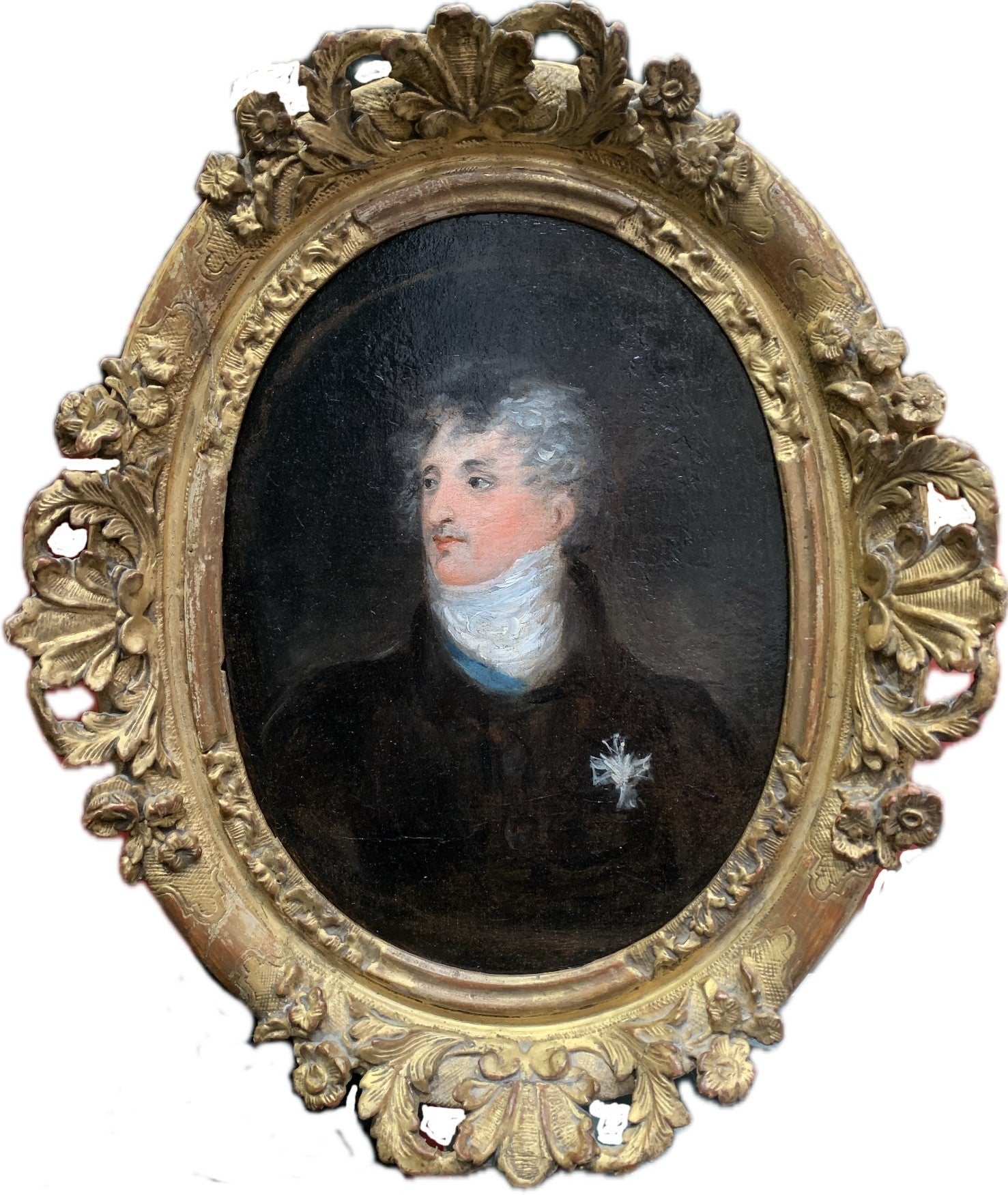 English School - Portrait of Armand Emmanuel du Plessis, 5th Duke of Richelieu, oil on canvas, 19th century - Darnley Fine Art