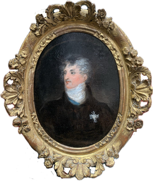 English School - Portrait of Armand Emmanuel du Plessis, 5th Duke of Richelieu, oil on canvas, 19th century - Darnley Fine Art