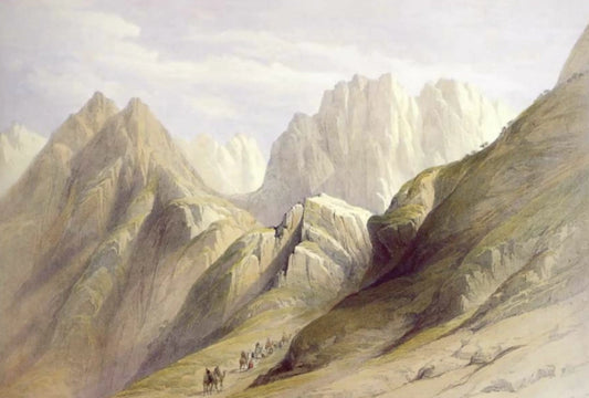 David Roberts - Ascent of the Lower Range of Mt Sinai, lithograph, 19th century - Darnley Fine Art