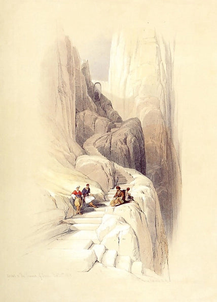 David Roberts - Ascent to the Summit of Sinai, lithograph, 19th century - Darnley Fine Art