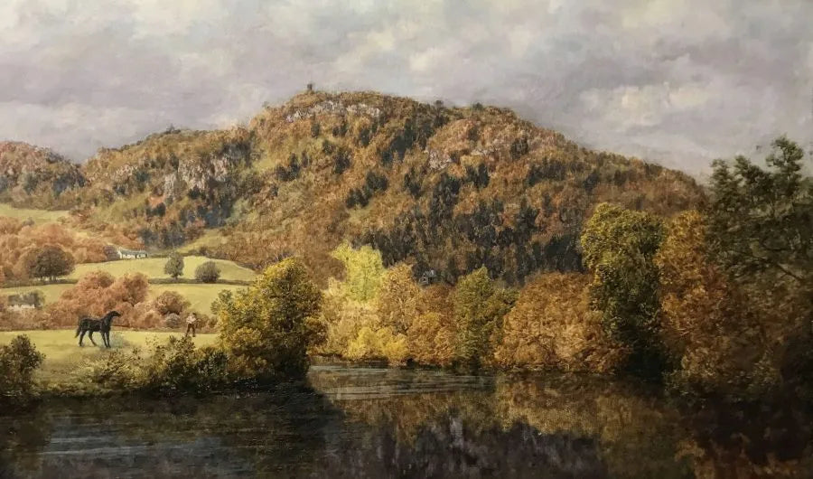 John Brett - Autumn Gold, Betws-y-Coed, oil on canvas, 19th century - Darnley Fine Art