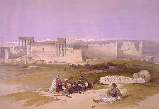 David Roberts - Baalbec, General View, lithograph, 19th century - Darnley Fine Art