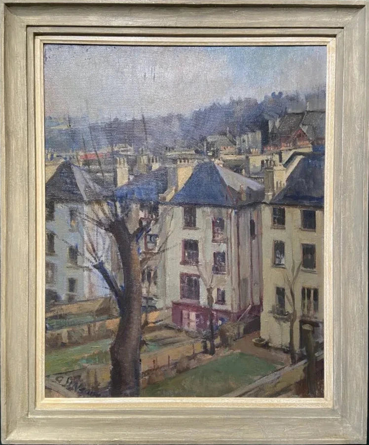 Alice Headley Neave - Backgardens, oil on canvas, 20th century - Darnley Fine Art