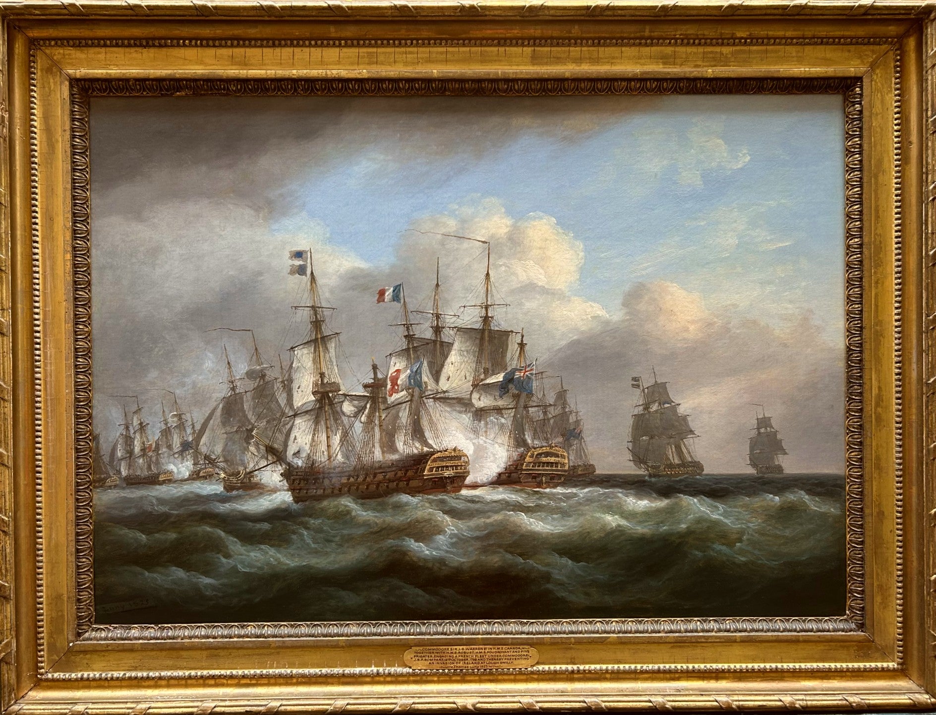 Thomas Luny - Battle of Tory Island, oil on canvas, early 19th century - Darnley Fine Art