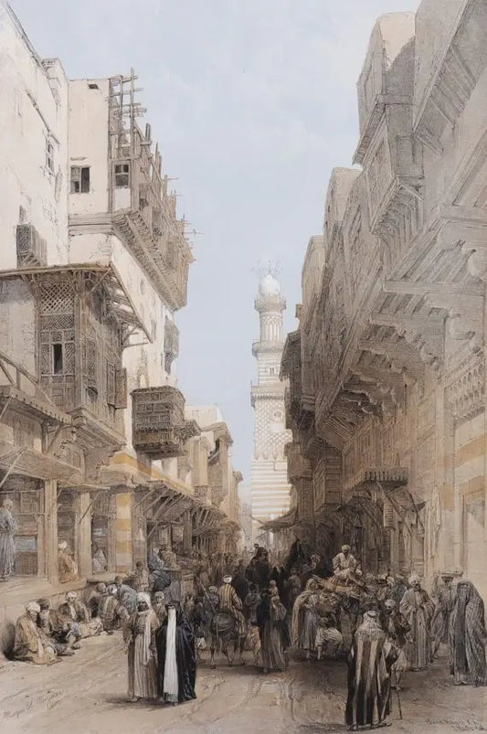 Bazaar in the street leading to the Mosque El Mooristan