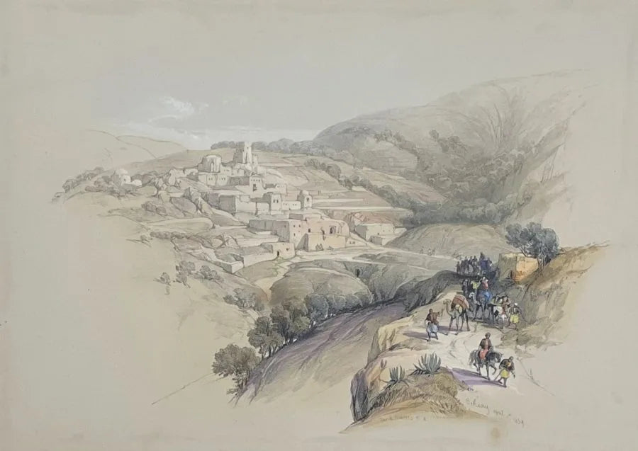 David Roberts - Bethany, lithograph, 19th century - Darnley Fine Art