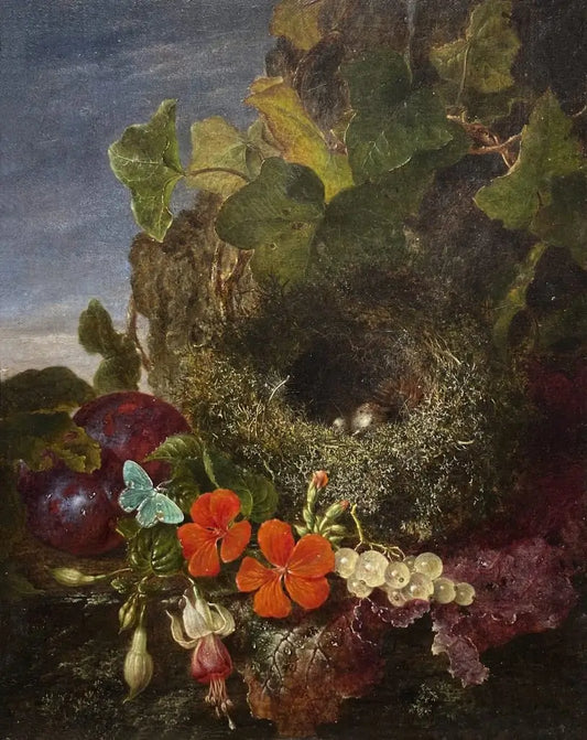 William Henry Ward - Bird's Nest, oil on canvas, 19th century - Darnley Fine Art