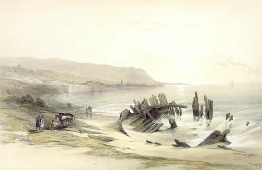 David Roberts - Caiphas looking towards Mount Carmel, lithograph, 19th century - Darnley Fine Art