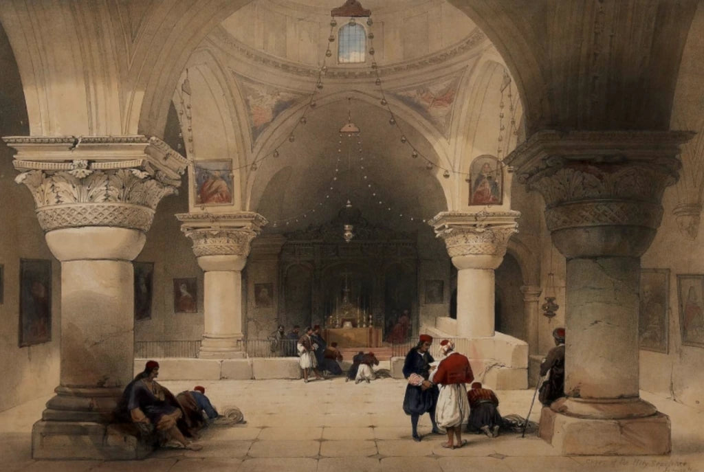 David Roberts - Chapel of St Helena, lithograph, 19th century - Darnley Fine Art