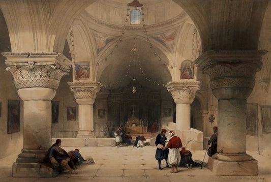 David Roberts - Chapel of St Helena, lithograph, 19th century - Darnley Fine Art