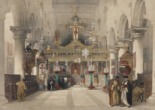 David Roberts - Chapel of the Convent of St Catherine, lithograph, 19th century - Darnley Fine Art