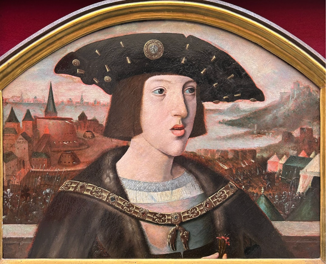 Circle of Hans Maler - Portrait of Charles V, oil on panel, 16th century - Darnley Fine Art