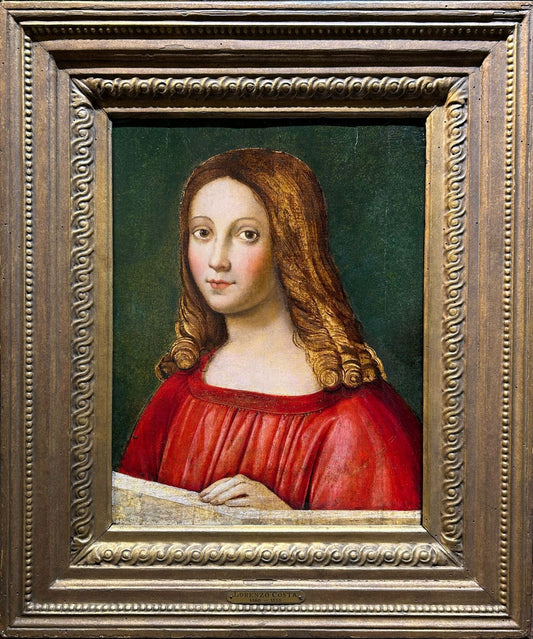 Attributed to Francesco Bonsignori - Christ as a Boy, oil on wood panel, 15th century - Darnley Fine Art