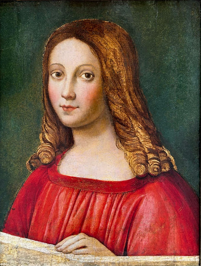 Attributed to Francesco Bonsignori - Christ as a Boy, oil on wood panel, 15th century - Darnley Fine Art