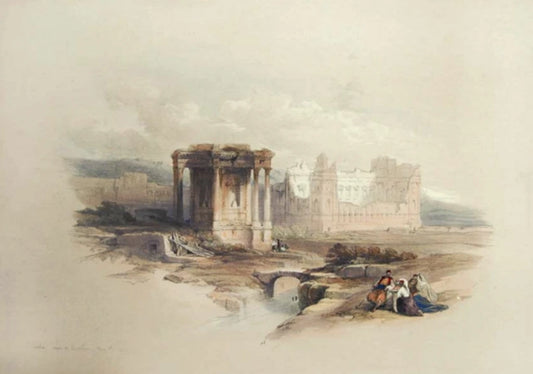 David Roberts - Circular Temple, Baalbec, lithograph, 19th century - Darnley Fine Art