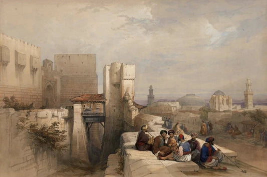 David Roberts - Citadel of Jerusalem, lithograph, 19th century - Darnley Fine Art