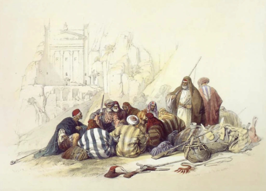 David Roberts - Conference of Arabs, lithograph, 19th century - Darnley Fine Art