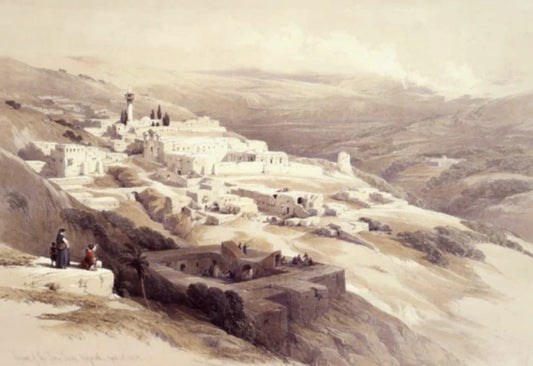 David Roberts - Convent of the Terra Santa, Nazareth, lithograph, 19th century - Darnley Fine Art