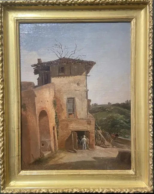 Circle of Jean-Charles-Joseph Remond - Conversation at the Old Mill, oil on canvas, 19th century - Darnley Fine Art