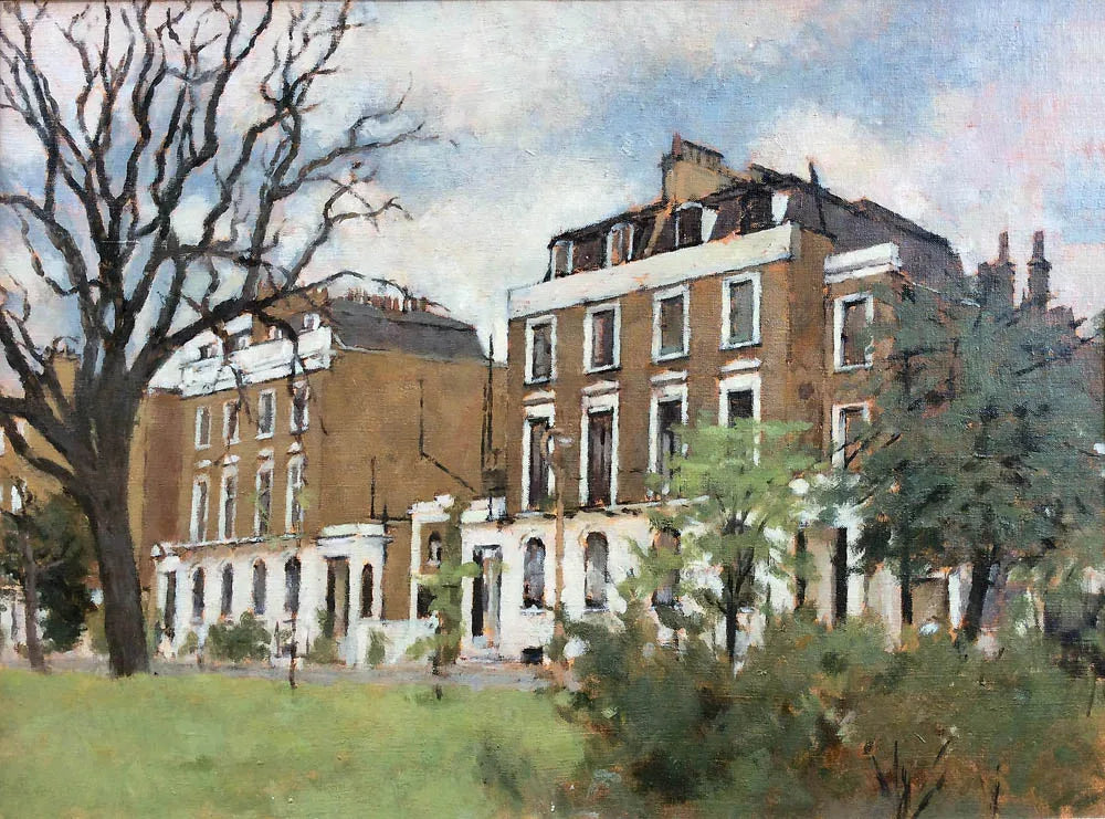 Gordon Noel Scott - Crescent Grove, Clapham, oil on canvas, 20th century - Darnley Fine Art