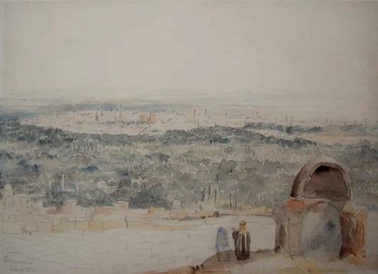 Colonel Barton - Damascus, watercolour and bodycolour, early 19th century - Darnley Fine Art