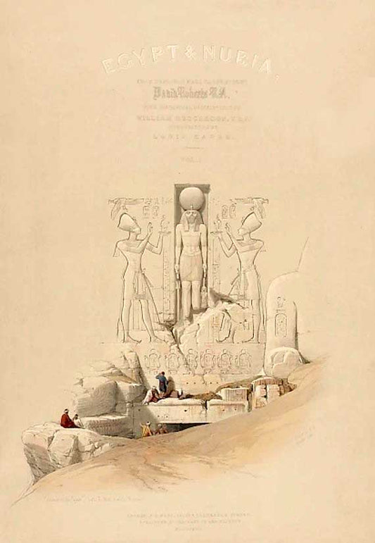 Entrance to Temple of Aboo Simbel, Title Vignette